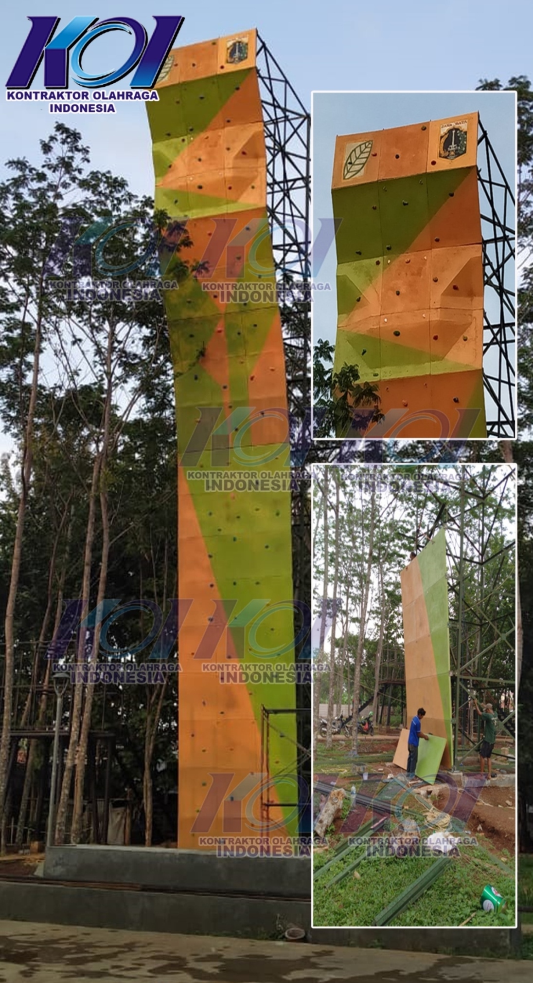 Pembangunan Wall Climbing Tipe Lead di Ruang Terbuka Hijau Taman Wijaya Kusuma Cilangkap Cipayung Jakarta Timur